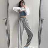 Hoodies Womens Spring Hot Sexy Ladies Loose Leisure Fit European Style Trendy Solid New Chic All-match Simple Soft Daily Design 4