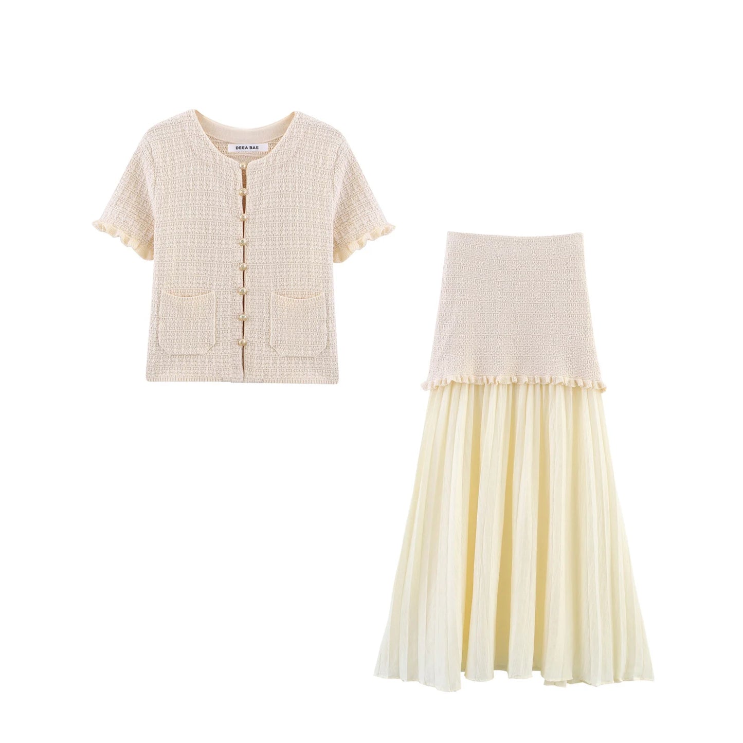 Women’s Knit Cardigan & Skirt Set