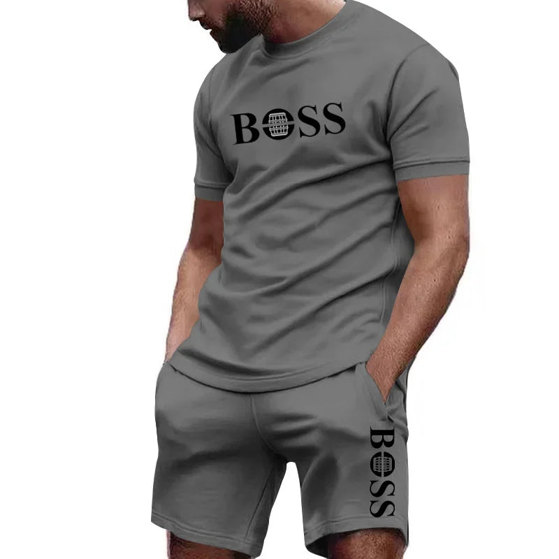 Men's two-piece sportswear, short sleeved T-shirt and pants set TheFashionFever 6