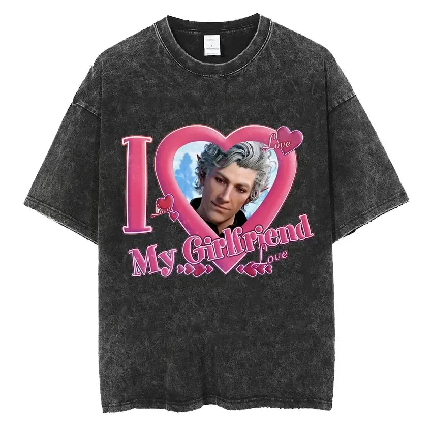 Astarion-Girl-Dinner-Graphic-T-Shirt-Baldurs-Gate-3-Fan-Gamer-Washed-T-Shirts-Women-Men