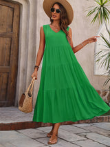 Women’s V-Neck Summer Ruffle Maxi