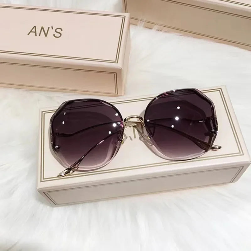 Rimless Polygon Fashion Sunglasses