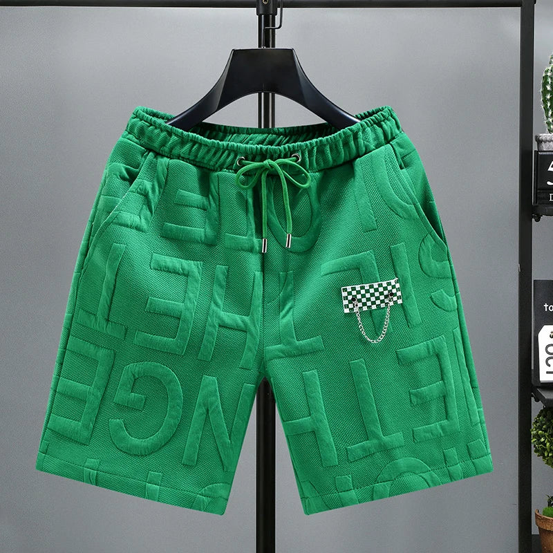 Letters Size 5XL 6XL 7XL New Fashion knitted Shorts Men 4