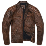 Men’s Vintage Genuine Cowhide Biker Jacket