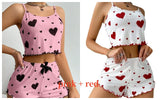 Women’s Heart-Print Pajama Set