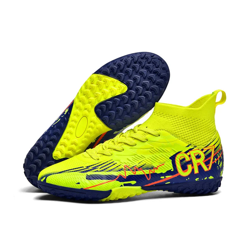 New Men Soccer Shoes Cleats Outdoor Match Training Sport Football Boots Long Spikes Comfortable Adult Breathable Boys Non Slip