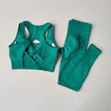 Women's tracksuit Fitness Suit Yoga Sets Sportswear Workout Sports Bra+High Waist Leggings Gym Clothing Seamless Sports Suits 6