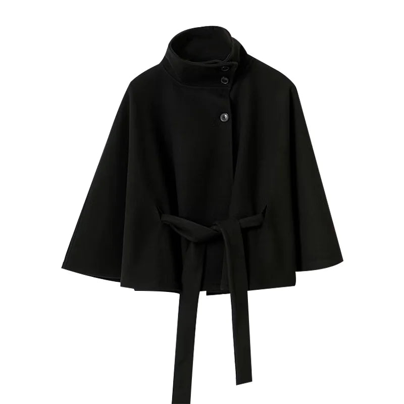 Women’s Elegant Belted Fleece Coat