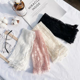 New Long Lace Hollow-Out Fingerless Gloves Sun Protection Sleeves Mesh Lace Thin Cycling Gloves 5