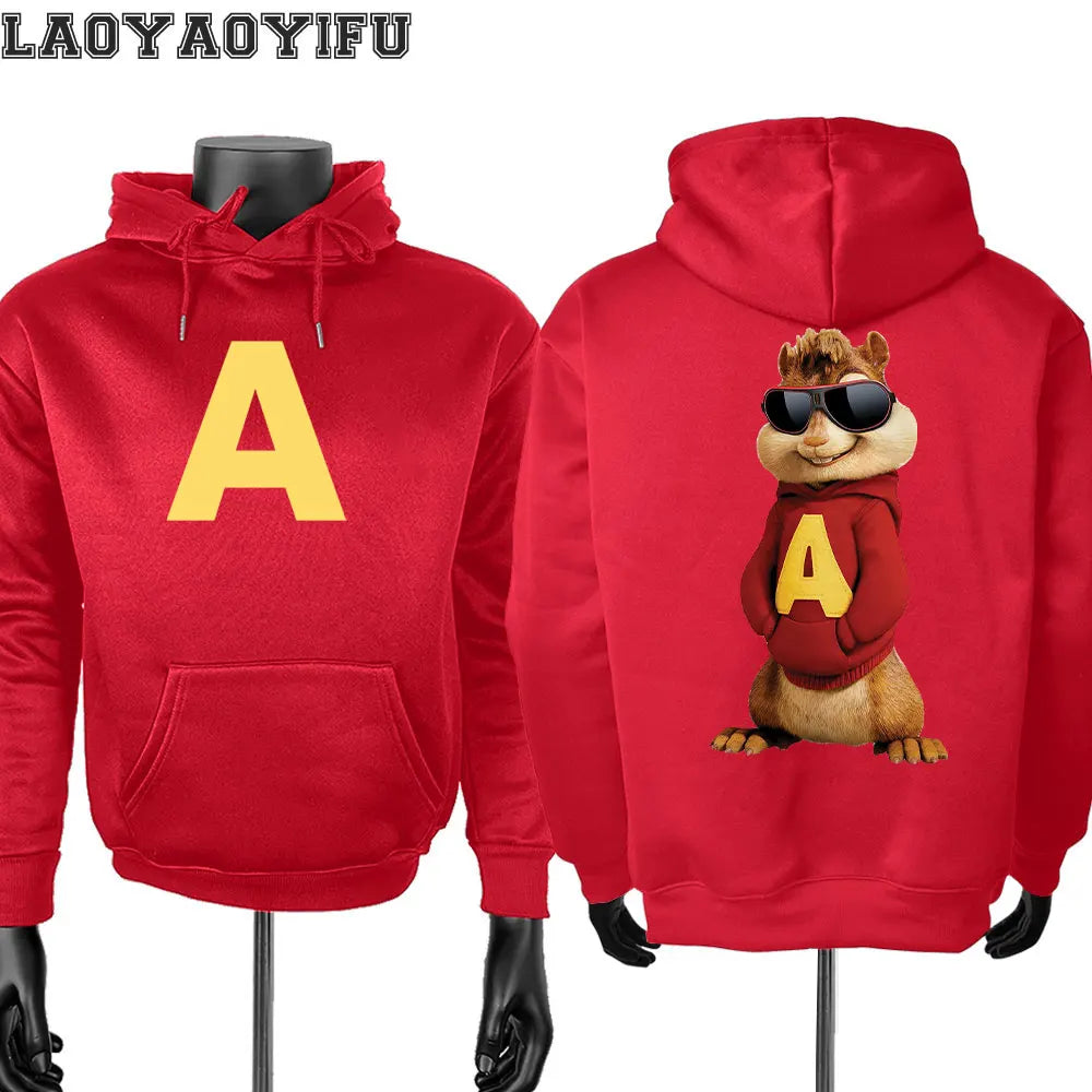 Alvin and The Chipmunks 2025 Fashion Unisex Casual Sportswear Men's Hoody Alvin Chipmunk Halloween Costume Women's Pullover Tops