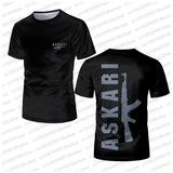 ASKARI Boxing Fighting Match Design 3D Men Fitness Short Sleeve T-shirt Breathable Mesh Sports Tees For Male Outdoor Trainning T 2