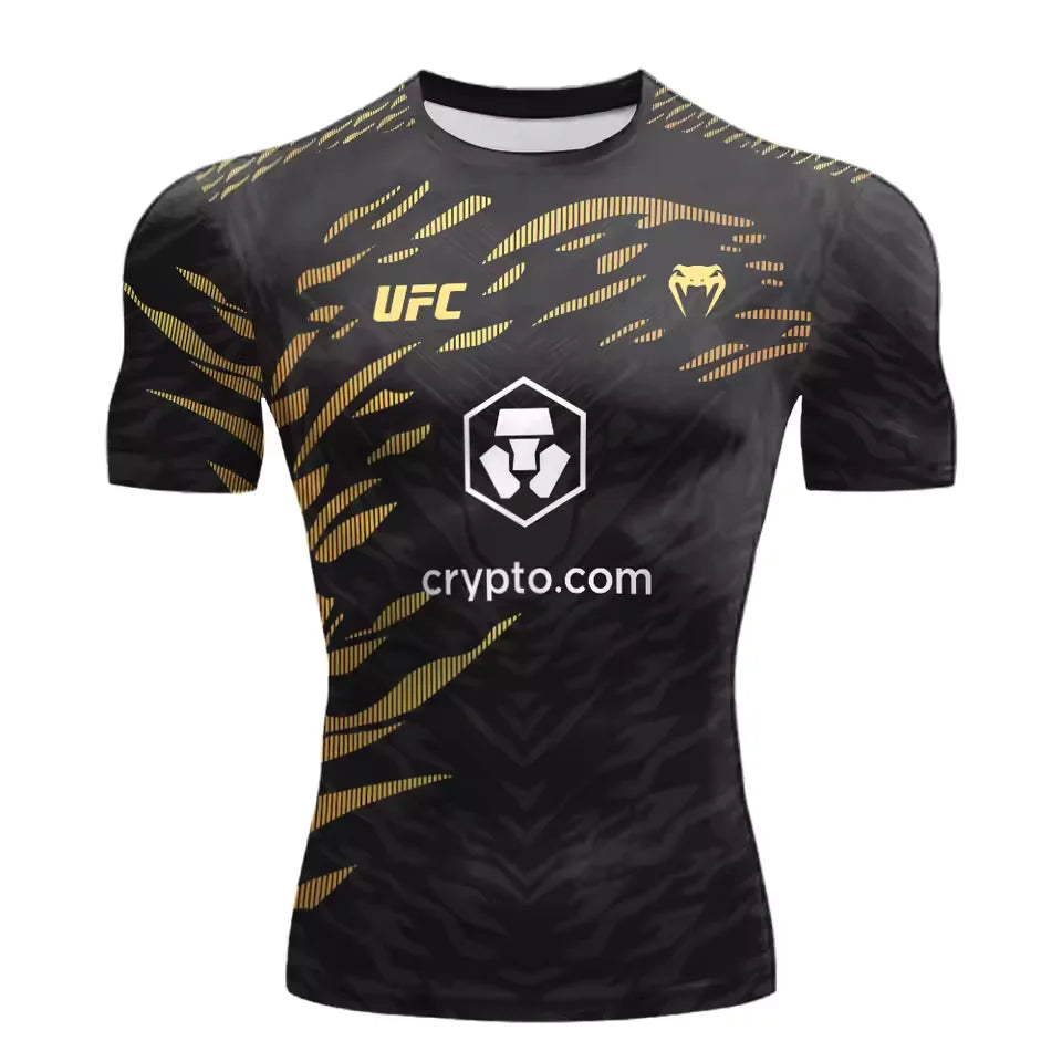 2025 New Hot Selling UFC Boxing Match Pursuer T-shirt For Men And Women In Summer  Casual Breathable Oversized Quick Drying Top