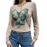 Dark-Academia-Graphic-Print-T-shirt-E-girl-Gothic-Mall-Goth-Alt-Emo-Crop-Top-Y2K