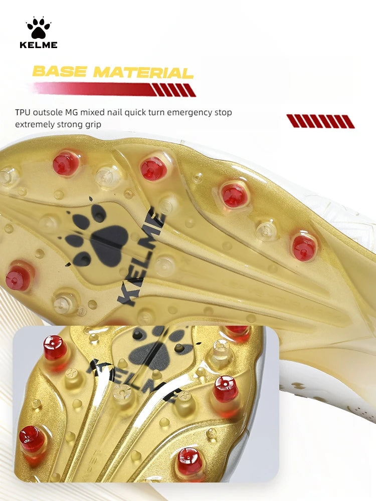 Kelme Football Shoes Men's Mg Soccer Shoes Professional Competition Artificial Grass Training Adult Sports Shoes 5