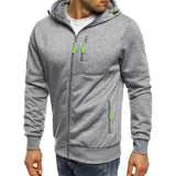 Men's Hoodies Long Sleeve Sweatshirt Zipper Design Hooded Sweatshirt for Men Clothing Sportswear Slim Fit Casual Jacket 4