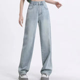 Girls-High-Waist-Wide-Leg-Jeans-Lady-High-Street-Denim-Straight-Leg-Pants-Female-Retro-Blue
