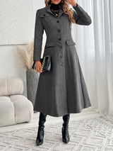 Fashionable urban festival wear autumn and winter stylish elegant long exquisite jacket suit coat 4