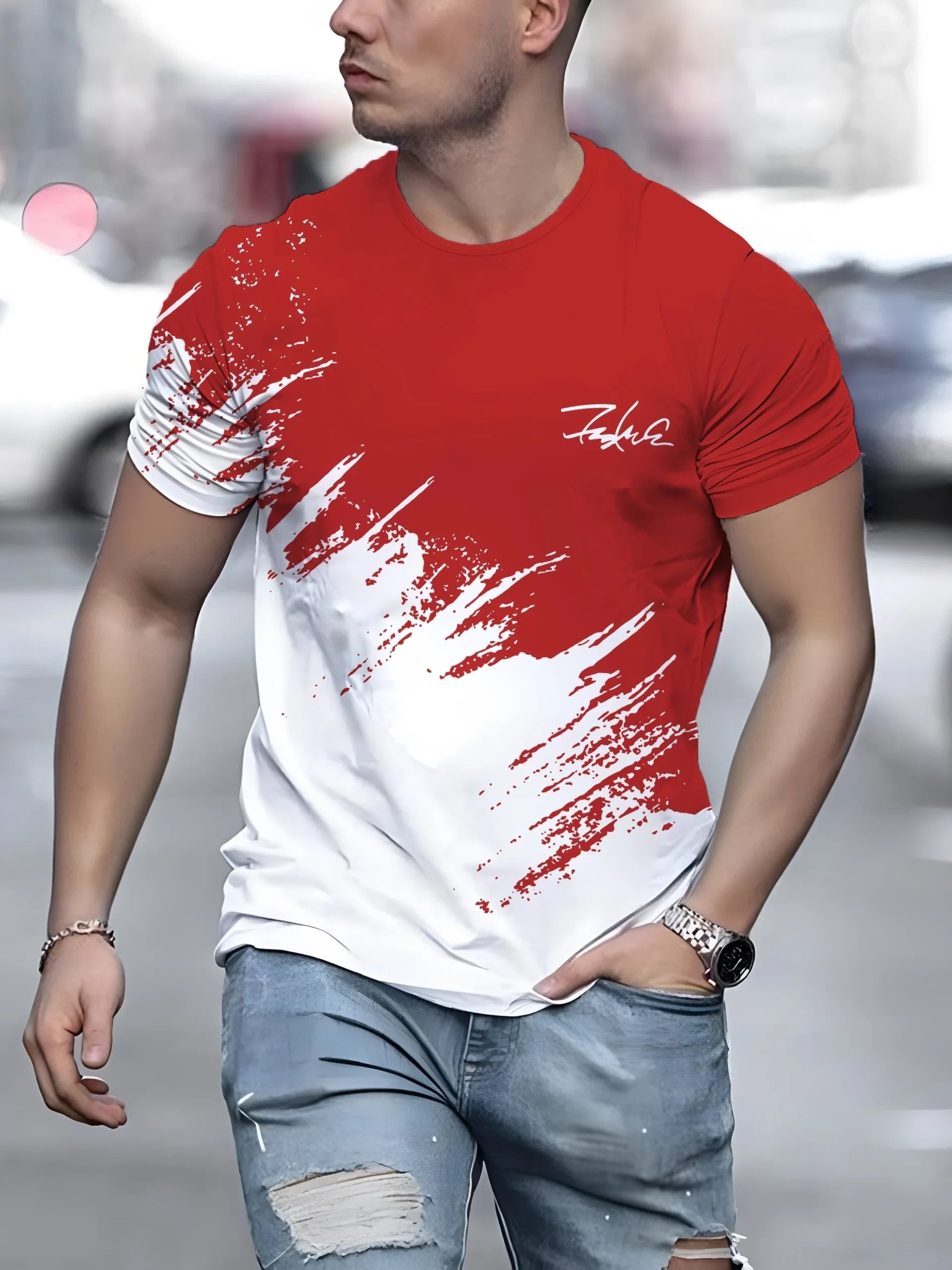 Men's Oversized Crew Neck Streetwear T-Shirt