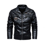 Motorcycle commuting racing suit outdoor cycling suit jacket autumn European and American tough guy lapel leather jacket 4