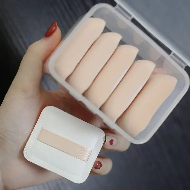 5pcs Portable Foundation Powder Puffs Drop Shape Beauty Makeup Sponge Blender Travel Women Makeup Tools 4