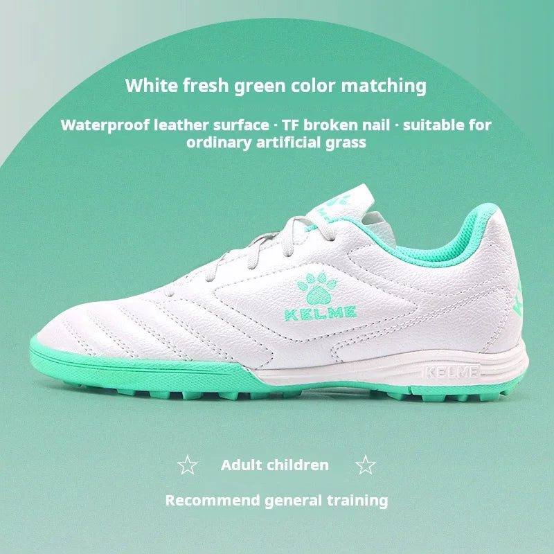 Kelme Tf Broken Nail Football Shoes Adult Youth Non-slip Football Shoes Artificial Grass Five-a-side Game Football Shoes Sports