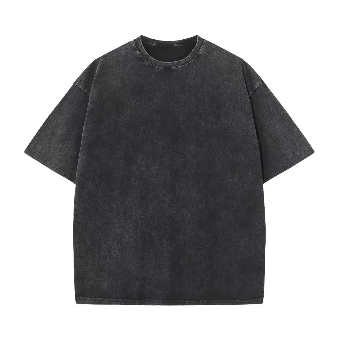 230G-Cotton-Retro-T-shirt-Drop-shoulder-Sleeve-Men-Women-Vintage-Short-sleeve-T-Shirts-Solid