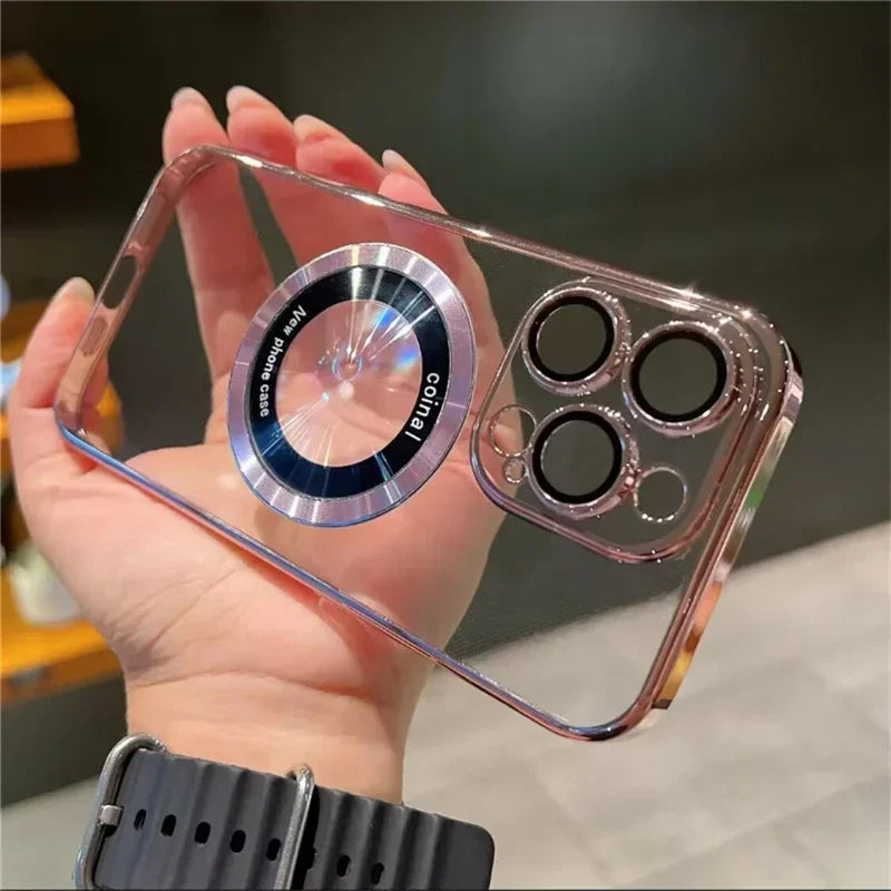 Luxury Plating Clear MagSafe Case