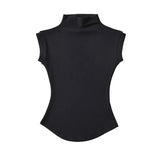 Women's Summer Slim-Fit Mock Neck Tank Top