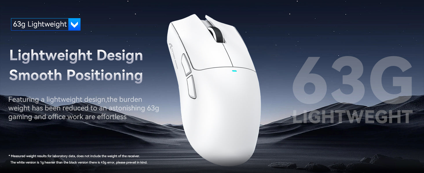 ATTACK SHARK X11 Wireless Gaming Mouse with Charging Dock PixArt PAW3311 Gaming Sensor, BT/2.4G Wireless/Wired