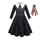 Kids' Wednesday Inspired Ruffle Dress