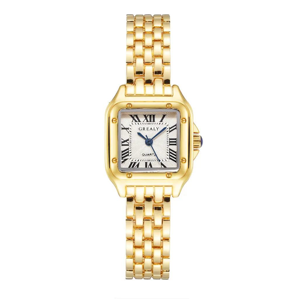Women Watch Light Luxury Brand Business Gold Stainless Steel Ladies Fashion Quartz Watches Female Clock Bracelet Wristwatch 3