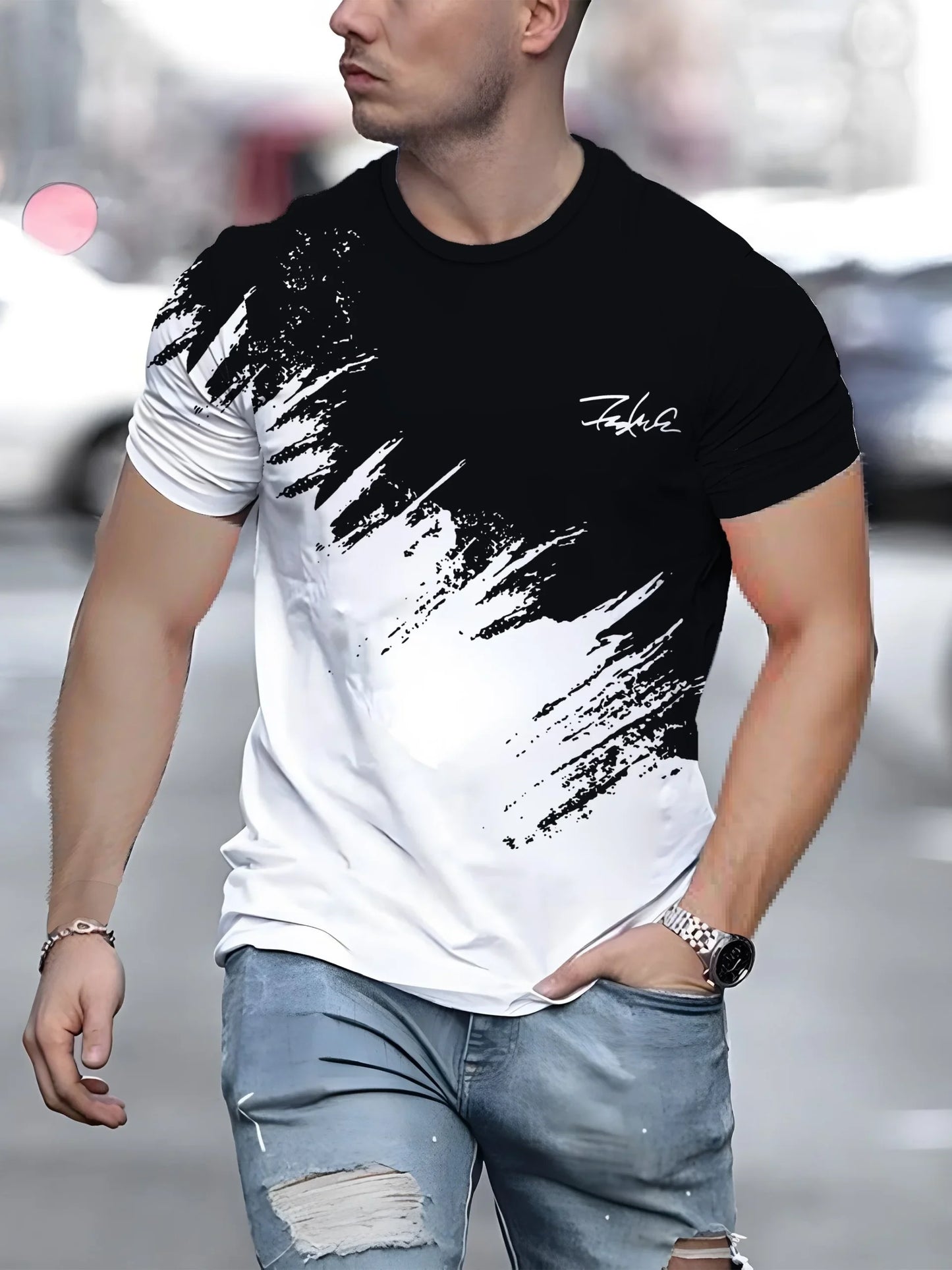 Men T Shirt Short Sleeve Crew Neck Casual Outdoor Pullover T Shirt For Men Streetwear Sportshirt Top Tees Oversized Clothing