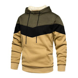 Men's Patchwork Hooded Sweatshirt Hoodies Clothing Casual Loose Fleece Warm Streetwear TheFashionFever 2