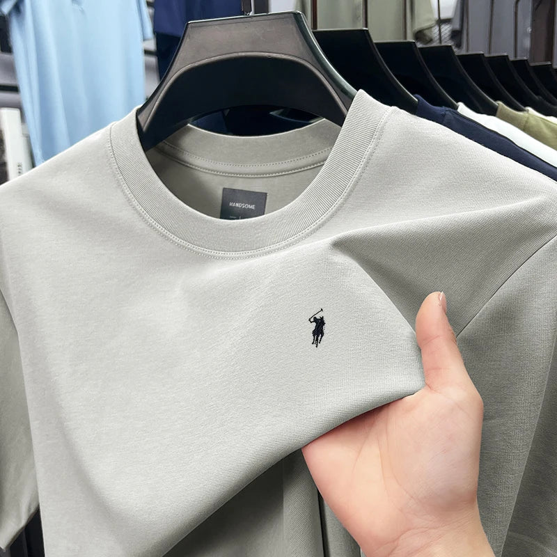 Men’s Designer Paul Embroidered Silky Cotton T-Shirt