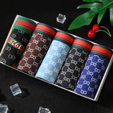 Men’s Printed Comfort Boxer Briefs (5-Piece Set)