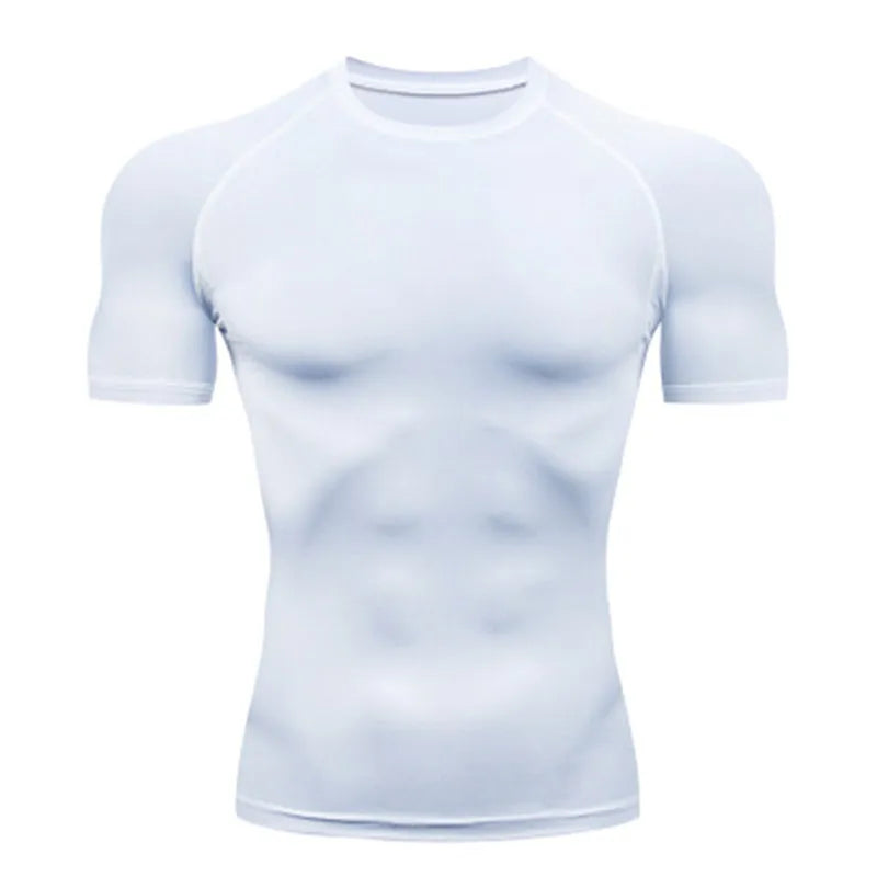 Men's T Shirt Outdoor Training Fitness Gym Jogging Running Sweatshirt Bat/-Man Compression Shirts Tight Elastic Breathable 2