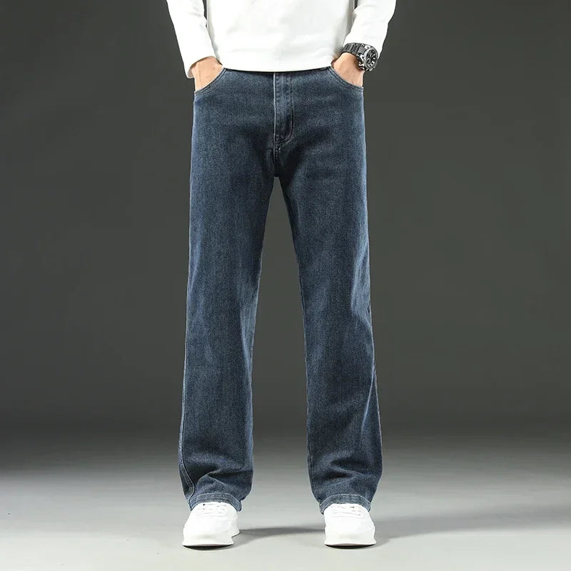 Men’s Classic Straight-Leg Denim Trousers