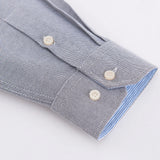 Men's Long Sleeve Oxford Work Shirt, Single Pocket, Embroidered Casual Button-Down 4