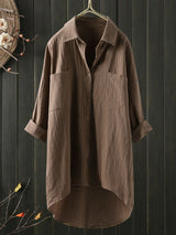 Women’s Cotton Linen Commuting Blouse