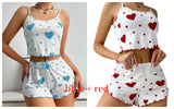 Women’s Heart-Print Pajama Set