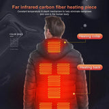 Men Heated Jacket USB Winter Outdoor Electric Heating male bobojaco Warm Sprots Thermal Coat Clothing Heatable men's parka 4