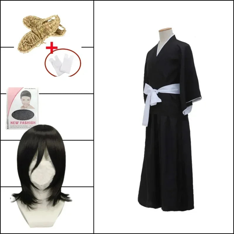 Bleach Kuchiki Rukia Cosplay Costumes Kurosaki Ichigo Die Pa Soul Society Shinigami Kimono Full Outfit Thousand-Year Blood War 6