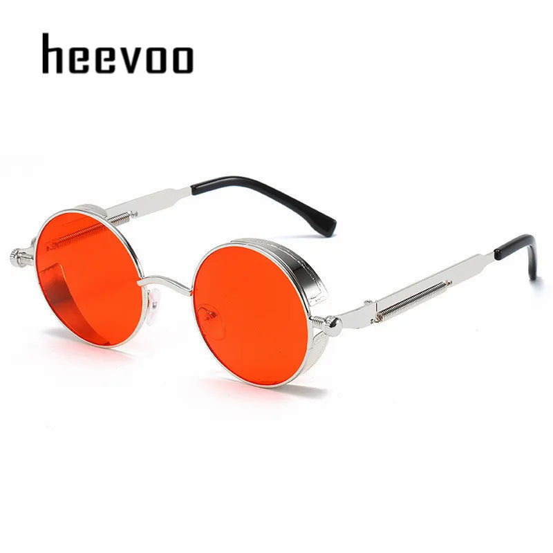 Steampunk Metal Round Sunglasses