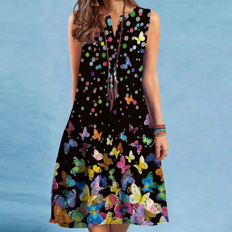 Women’s Summer V-Neck Sleeveless Maxi Dress