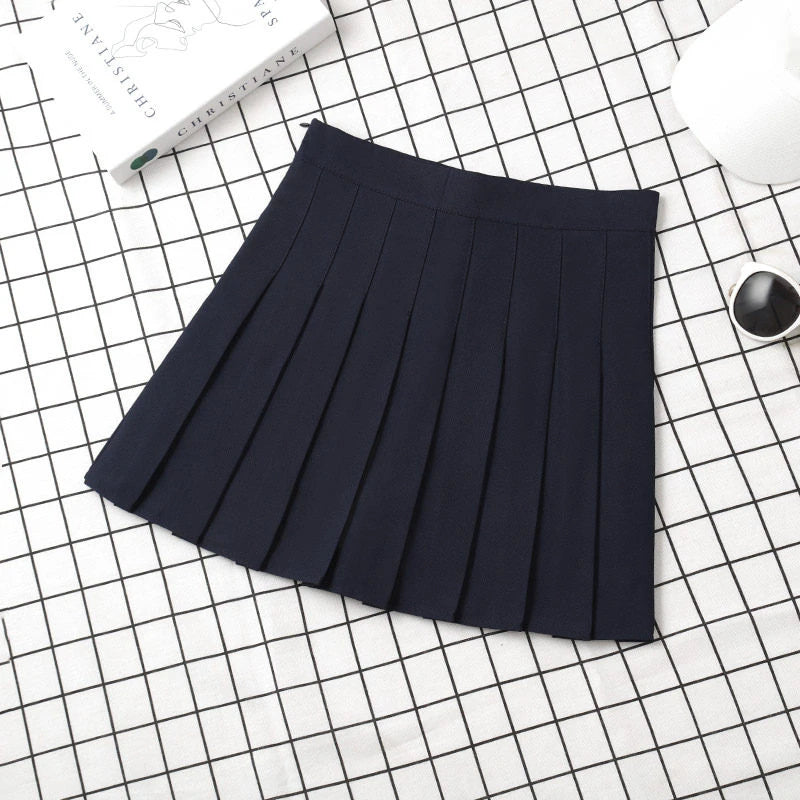 Brown Skirt Ladies 2022 Summer Clothes Women's High Waist Harajuku Korean Style Black Mini Pleated Skirt For School Girl Uniform 13