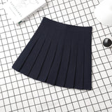 Brown Skirt Ladies 2022 Summer Clothes Women's High Waist Harajuku Korean Style Black Mini Pleated Skirt For School Girl Uniform 13