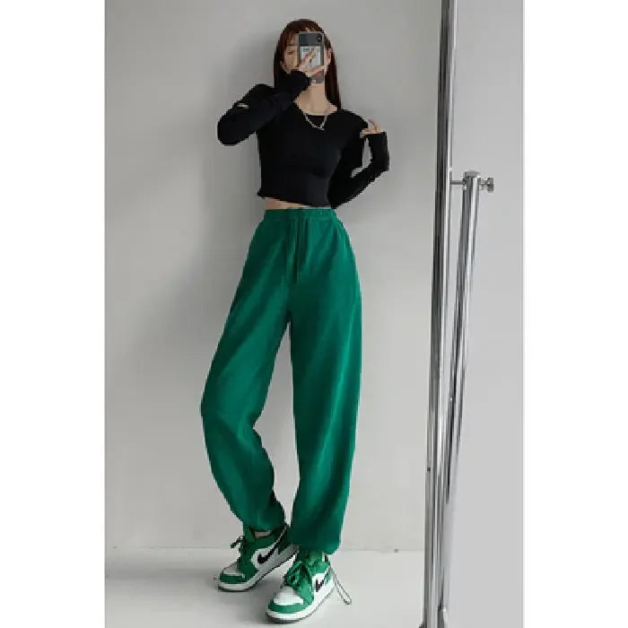 Drawstring-Fitness-Women-s-Pants-Clothing-Jogging-Sports-Elastic-Waist-Harem-Trousers-for-Woman-Pink-Baggy