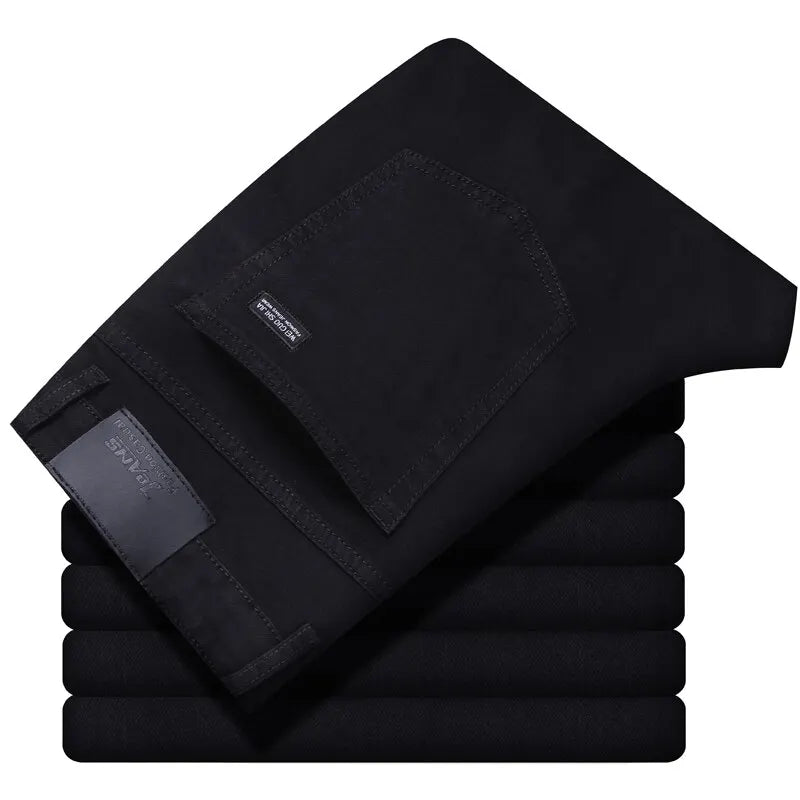 Wthinlee New Business Men's Jeans Casual Straight Stretch Fashion Denim Trousers Male Brand Clothing 3