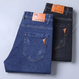Men Fashion Straight Jeans Men 2024 New Stretch Slim Fit Pants Comfortable Soft Business Denim Trousers Male Brand Clothing 6