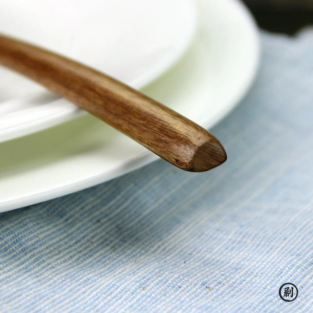 5 Pieces Wooden Spoon Soup Spoon and Fork Tableware Natural Ellipse Ladle Spoon Set Eco Friendly Products Spoons for Cooking 5